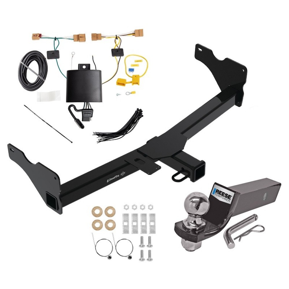 Custom Fit Trailer Hitch Wiring Harness (Plug & Play) 2" Drop Ball-Mount w/ Pin/Clip 2" Chrome Ball Installation Hardware Installation Instructions 76551 118811 21536 Draw-Tite Tow Package 18-23 Volkswagen Tiguan Trailer Hitch Wiring 2" Tow Package For 18-23 Volkswagen Tiguan Trailer Hitch w/ Wiring 2" Drop Mount 2" Ball 2" Receiver