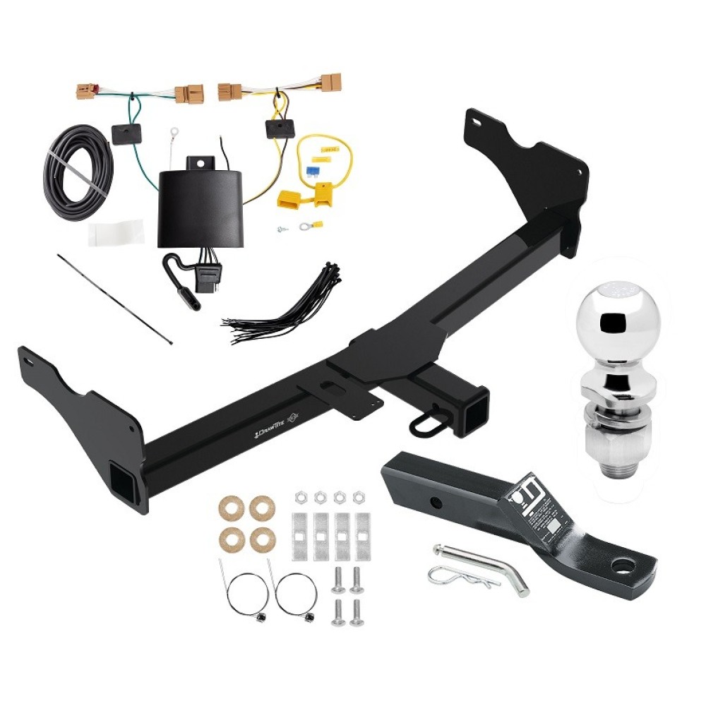Custom Fit Trailer Hitch Wiring Harness (Plug & Play) 2" Drop Ball-Mount w/ Pin/Clip 2" Chrome Ball Installation Hardware Installation Instructions 76551 118811 23 63845 Draw-Tite Trailer Tow Hitch 18-23 Volkswagen Tiguan Complete Package W Trailer Tow Hitch For 18-23 Volkswagen Tiguan Complete Package w/ Wiring and 2" Ball