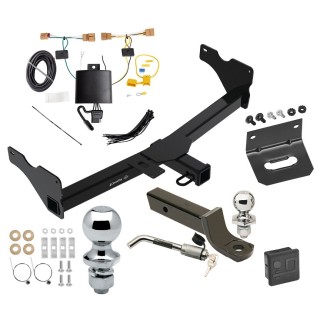 Custom Fit Trailer Hitch Wiring Harness (Plug & Play) 2" Drop Ball-Mount w/ Locking Pin/Clip 2" Chrome Ball 4-Flat Mounting Bracket 1-7/8" Chrome Ball Rubber Hitch Plug Cover Installation Hardware Installation Instructions 76551 118811 Ultimate Tow Package For 18-23 Volkswagen Tiguan Trailer Hitch w/ Wiring 2" Drop Mount Dual 2" and 1-7/8" Ball Lock Bracket Cover 2" Receiver