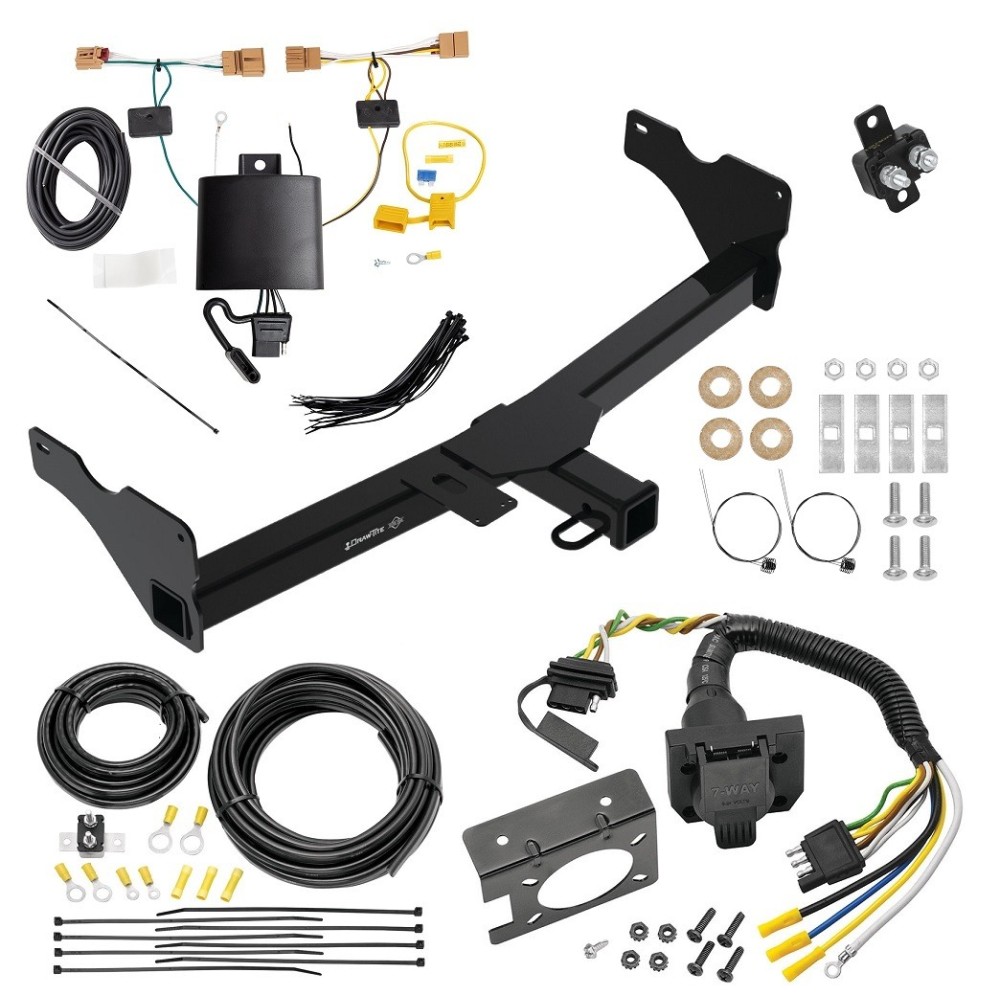 Custom Fit Trailer Hitch Wiring Harness (Plug & Play) Trailer Connector Adapter Brake Control Wiring Kit Circuit Breaker Installation Hardware Installation Instructions 76551 85343 20506 7012a 118811 Draw-Tite Trailer Hitch 7-Way RV Wiring 18-23 Volks Trailer Hitch w/ 7-Way RV Wiring For 18-23 Volkswagen Tiguan Class 3 2" Receiver All Models