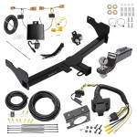 Custom Fit Trailer Hitch Wiring Harness (Plug & Play) 2" Drop Ball-Mount w/ Pin/Clip 2" Chrome Ball Trailer Connector Adapter Brake Control Wiring Kit Circuit Breaker Installation Hardware Installation Instructions 76551 85343 20506 7012a 11 Trailer Hitch Tow Package w/ 7-Way RV Wiring For 18-23 Volkswagen Tiguan w/ 2" Drop Mount 2" Ball Class 3 2" Receiver All Models