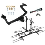 For 2022-2024 Hyundai Santa Cruz Trailer Hitch Tow PKG w/ 4 Bike Plaform Style Carrier Rack + Hitch Lock By Draw-Tite
