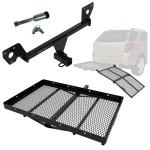 For 2021-2023 Chevrolet Trailblazer Trailer Hitch Tow PKG w/ Cargo Carrier + Bi-Fold Ramp + Hitch Lock (Excludes: w/LED Taillights Models) By Draw-Tite