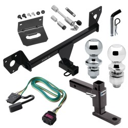 For 2020-2024 Buick Encore GX Trailer Hitch Tow PKG w/ 4-Flat Wiring Harness + Adjustable Drop Rise Ball Mount + Pin/Clip + 2" Ball + 1-7/8" Ball + Dual Hitch & Coupler Locks (For Essence w/Active Towplug Models) By Draw-Tite
