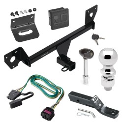 For 2020-2024 Buick Encore GX Trailer Hitch Tow PKG w/ 4-Flat Wiring + Ball Mount w/ 2" Drop + 2-5/16" Ball + Wiring Bracket + Hitch Lock + Hitch Cover (For Essence w/Active Towplug Models) By Draw-Tite