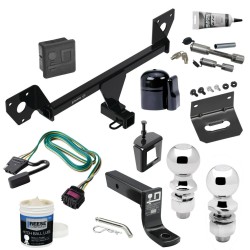For 20-24 Buick Encore GX Trailer Hitch Tow PKG Wiring + Ball Mount w/ 4" Drop + 2" + 2-5/16" Ball +Bracket +Dual Hitch & Locks+Wiring Tester+Ball Lube+Electric Grease+Ball Wrench+Anti Rattle Device (For Essence w/Active Towplug Models)