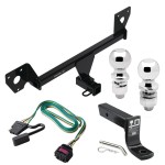 For 2020-2023 Buick Encore GX Trailer Hitch Tow PKG w/ 4-Flat Wiring + Ball Mount w/ 4" Drop + 2" Ball + 2-5/16" Ball (For Essence w/Active Towplug Models) By Draw-Tite