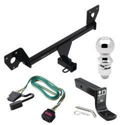 For 2020-2024 Buick Encore GX Trailer Hitch Tow PKG w/ 4-Flat Wiring + Ball Mount w/ 4" Drop + 2-5/16" Ball (For Essence w/Active Towplug Models) By Draw-Tite