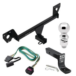 For 2020-2023 Buick Encore GX Trailer Hitch Tow PKG w/ 4-Flat Wiring + Ball Mount w/ 4" Drop + 2-5/16" Ball (For Essence w/Active Towplug Models) By Draw-Tite