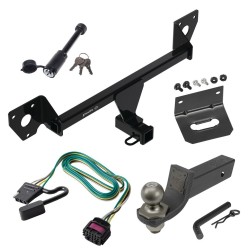 For 2020-2024 Buick Encore GX Trailer Hitch Tow PKG w/ 4-Flat Wiring + Interlock Tactical Starter Kit w/ 2" Drop & 2" Ball + Tactical Dogbone Lock + Wiring Bracket (For Essence w/Active Towplug Models) By Draw-Tite