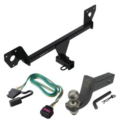 For 2020-2024 Buick Encore GX Trailer Hitch Tow PKG w/ 4-Flat Wiring + Interlock Tactical Starter Kit w/ 3-1/4" Drop & 2" Ball (For Essence w/Active Towplug Models) By Draw-Tite