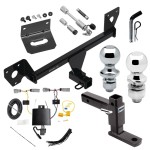 For 2021-2023 Chevy Trailblazer Trailer Hitch kit by: Draw-Tite For 2021-2023 Chevrolet Trailblazer Trailer Hitch Tow PKG w/ 4-Flat Wiring Harness + Adjustable Drop Rise Ball Mount + Pin/Clip + 2" Ball + 1-7/8" Ball + Dual Hitch & Coupler Locks (Excludes: w/LED Taillights Models) By Draw-Tite