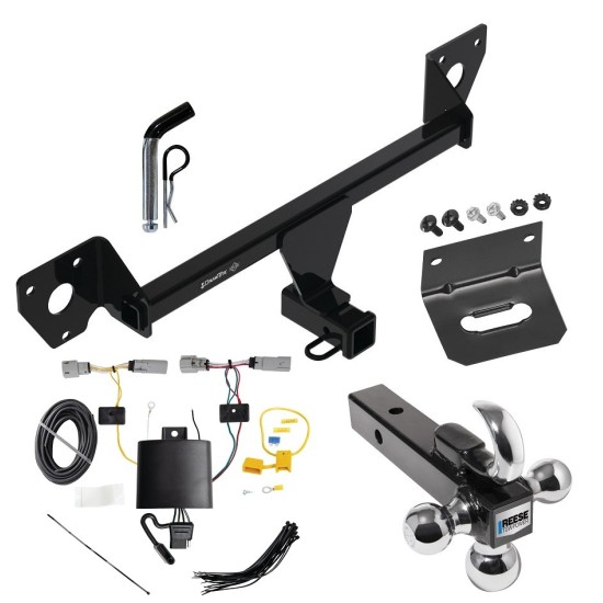 For 2021-2023 Chevy Trailblazer Trailer Hitch kit by: Draw-Tite For 2021-2023 Chevrolet Trailblazer Trailer Hitch Tow PKG w/ 4-Flat Wiring Harness + Triple Ball Ball Mount 1-7/8" & 2" & 2-5/16" Trailer Balls w/ Tow Hook + Pin/Clip + Wiring Bracket (Excludes: w/LED Taillights Models) By Draw-Tite