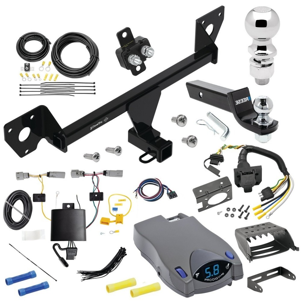 For 2021-2023 Chevy Trailblazer Trailer Hitch kit by: Draw-Tite For 2021-2023 Chevrolet Trailblazer Trailer Hitch Tow PKG w/ Tekonsha Prodigy P2 Brake Control + 7-Way RV Wiring + 2" & 2-5/16" Ball & Drop Mount (Excludes: w/LED Taillights Models) By Draw-Tite