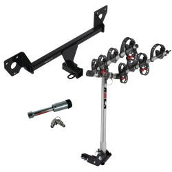 For 2020-2024 Buick Encore GX Trailer Hitch Tow PKG w/ 4 Bike Carrier Rack + Hitch Lock (For Essence w/Active Towplug Models) By Draw-Tite