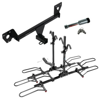 For 2021-2023 Chevy Trailblazer Trailer Hitch kit by: Draw-Tite For 2021-2023 Chevrolet Trailblazer Trailer Hitch Tow PKG w/ 4 Bike Plaform Style Carrier Rack + Hitch Lock (Excludes: w/LED Taillights Models) By Draw-Tite