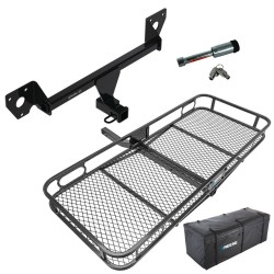 For 2020-2024 Buick Encore GX Trailer Hitch Tow PKG w/ 60" x 24" Cargo Carrier + Cargo Bag + Hitch Lock (For Essence w/Active Towplug Models) By Draw-Tite