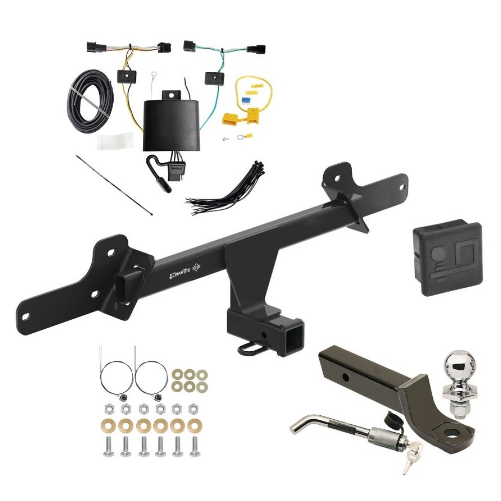 Custom Fit Trailer Hitch Wiring Harness (Plug & Play) 2" Drop Ball-Mount w/ Locking Pin/Clip 2" Chrome Ball Rubber Hitch Plug Cover Installation Hardware Installation Instructions 76589 118870 7005111 7010 Draw-Tite Trailer Tow Hitch 22-23 Trailer Tow Hitch For 22-23 Hyundai Ioniq 5 Deluxe Package Wiring 2" Ball Mount and Lock