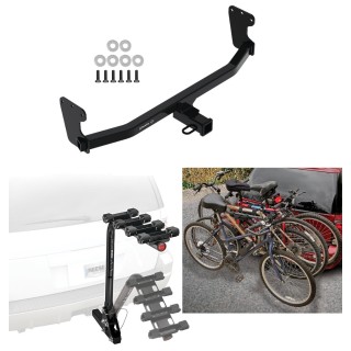 Trailer Hitch w/ 4 Bike Rack For 22-23 KIA EV6 All Styles Approved for Recreational & Offroad Use Carrier for Adult Woman or Child Bicycles Foldable Trailer Hitch w/ 4 Bike Rack For 22-23 KIA EV6 All Styles Approved for Recreational & Offroad Use Carrier for Adult Woman or Child Bicycles Foldable