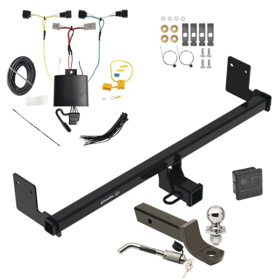 Trailer Tow Hitch For 18-21 Hyundai Kona Deluxe Package Plug & Play Wiring 2" Ball Mount and Lock Trailer Tow Hitch For 18-21 Hyundai Kona Deluxe Package Plug & Play Wiring 2" Ball Mount and Lock