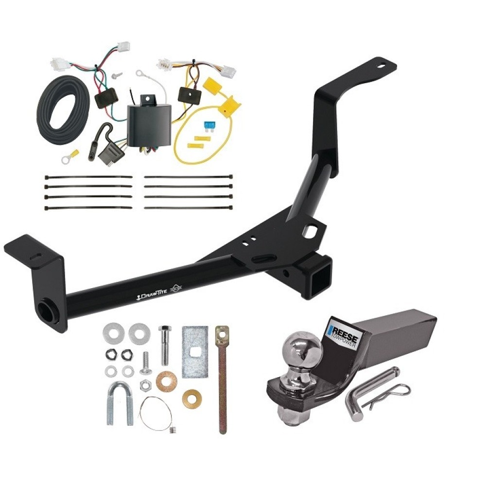 Custom Fit Trailer Hitch Wiring Harness (Plug & Play) 2" Drop Ball-Mount w/ Pin/Clip 2" Chrome Ball Installation Hardware Installation Instructions 76601 118673 21536 Draw-Tite Trailer Tow Hitch 16-22 Honda HR-V Complete Package Wiring and Trailer Tow Hitch For 16-22 Honda HR-V Complete Package w/ Wiring and 2" Ball