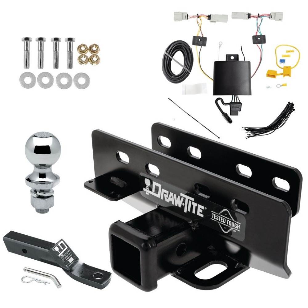 Custom Fit Trailer Hitch Wiring Harness (Plug & Play) 2" Drop Ball-Mount w/ Pin/Clip 1-7/8" Chrome Ball Installation Hardware Installation Instructions 76605 118849 23 63816 Draw-Tite Trailer Tow Hitch 21-23 Bronco w/LED Taillights Except M Trailer Tow Hitch For 21-24 Ford Bronco w/LED Taillights Except Models w/OEM Hitch w/ Plug & Play Wiring Kit 2" Receiver Complete Package w/ Wiring and 1-7/8" Ball