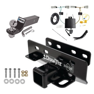 Custom Fit Trailer Hitch Wiring Harness (Plug & Play) 2" Drop Ball-Mount w/ Pin/Clip 2" Chrome Ball Installation Hardware Installation Instructions 76605 118867 21536 Draw-Tite Trailer Tow Hitch 21-23 Bronco Except w/LED Taillights or w/OEM Trailer Tow Hitch For 21-24 Ford Bronco Except w/LED Taillights or w/OEM Hitch Complete Package w/ Wiring and 2" Ball