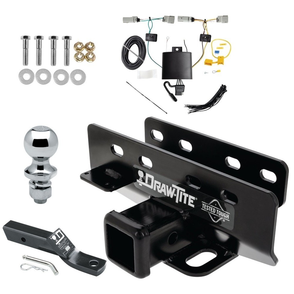 Custom Fit Trailer Hitch Wiring Harness (Plug & Play) 2" Drop Ball-Mount w/ Pin/Clip 1-7/8" Chrome Ball Installation Hardware Installation Instructions 76605 118867 23 63816 Draw-Tite Trailer Tow Hitch 21-23 Bronco Except w/LED Taillights o Trailer Tow Hitch For 21-24 Ford Bronco Except w/LED Taillights or w/OEM Hitch 2" Receiver Complete Package w/ Wiring and 1-7/8" Ball