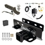 Custom Fit Trailer Hitch Wiring Harness (Plug & Play) 2" Drop Ball-Mount w/ Locking Pin/Clip 2" Chrome Ball Rubber Hitch Plug Cover Installation Hardware Installation Instructions 76605 118867 7005111 7010 Draw-Tite Trailer Tow Hitch 21-23 Trailer Tow Hitch For 21-24 Ford Bronco Except w/LED Taillights or w/OEM Hitch Deluxe Package Wiring 2" Ball Mount and Lock