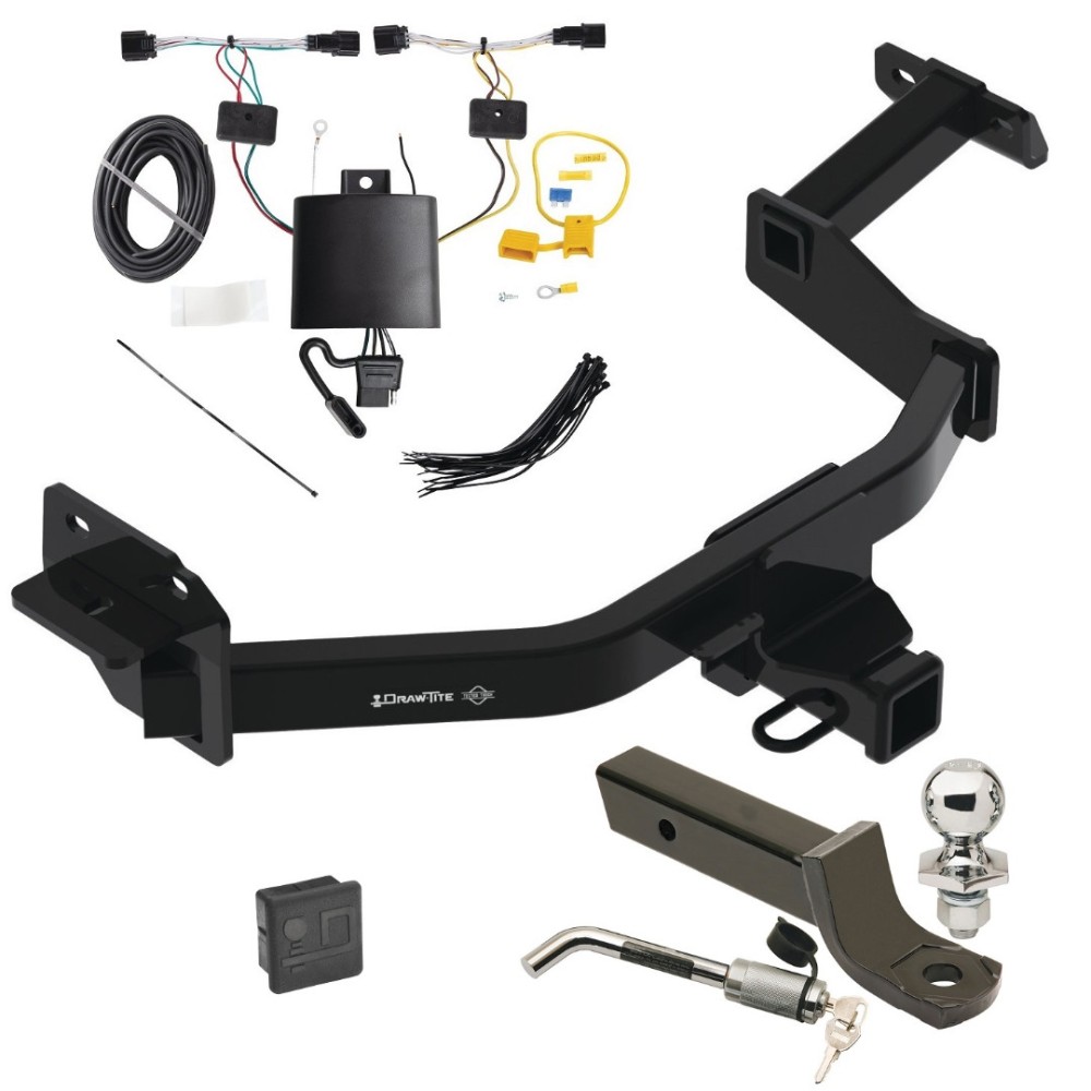 Trailer Tow Hitch For 21-23 KIA Sorento Deluxe Package Wiring 2" Ball Mount and Lock Trailer Tow Hitch For 21-23 KIA Sorento Deluxe Package Wiring 2" Ball Mount and Lock