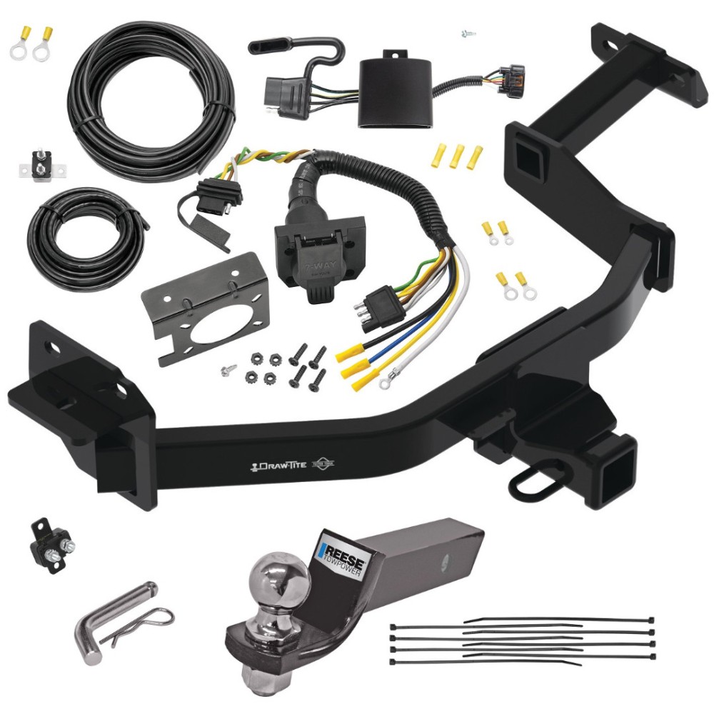 Trailer Hitch Tow Package w/ 7-Way RV Wiring For 21-23 Hyundai Santa Fe w/ 2" Drop Mount 2" Ball Class 3 2" Receiver All Models Trailer Hitch Tow Package w/ 7-Way RV Wiring For 21-23 Hyundai Santa Fe w/ 2" Drop Mount 2" Ball Class 3 2" Receiver All Models