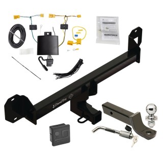 Custom Fit Trailer Hitch Wiring Harness (Plug & Play) 2" Drop Ball-Mount w/ Locking Pin/Clip 2" Chrome Ball Rubber Hitch Plug Cover Installation Hardware Installation Instructions 76628 118747 7005111 7010 Draw-Tite Trailer Tow Hitch 16-22 M Trailer Tow Hitch For 16-22 Mercedes GLC300 All Styles Deluxe Package Wiring 2" Ball Mount and Lock