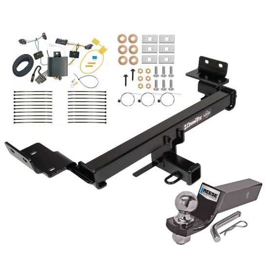 Custom Fit Trailer Hitch Wiring Harness (Plug & Play) 2" Drop Ball-Mount w/ Pin/Clip 2" Chrome Ball Installation Hardware Installation Instructions 76629 118752 21536 Draw-Tite Trailer Tow Hitch 17-23 Jeep Compass All Styles Complete Packag Trailer Tow Hitch For 17-24 Jeep Compass All Styles Complete Package w/ Wiring and 2" Ball