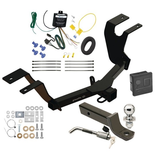 Custom Fit Trailer Hitch Wiring Harness (Requires Splicing) 2" Drop Ball-Mount w/ Locking Pin/Clip 2" Chrome Ball Rubber Hitch Plug Cover Installation Hardware Installation Instructions 76630 119148 7005111 7010 Draw-Tite Trailer Tow Hitch 2023 Trailer Tow Hitch For 23-25 Honda HR-V Deluxe Package Wiring 2" Ball Mount and Lock