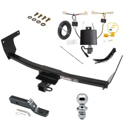 Trailer Tow Hitch For 19-24 Toyota RAV4 Complete Package w/ Wiring and 1-7/8" Ball