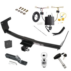 Trailer Tow Hitch For 19-24 Toyota RAV4 Deluxe Package Wiring 2" Ball and Lock