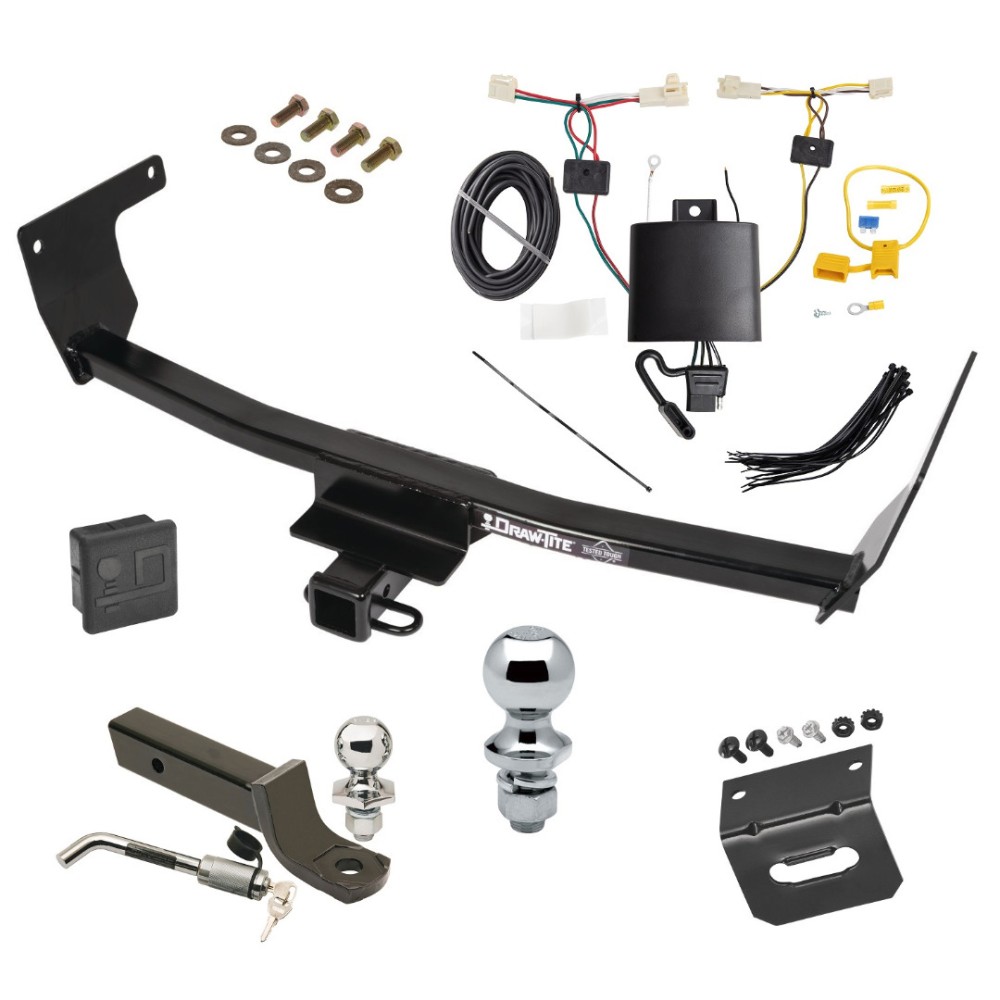 Ultimate Tow Package For 19-23 Toyota RAV4 Trailer Hitch w/ Wiring 2" Drop Mount Dual 2" and 1-7/8" Ball Lock Bracket Cover 2" Receiver Ultimate Tow Package For 19-23 Toyota RAV4 Trailer Hitch w/ Wiring 2" Drop Mount Dual 2" and 1-7/8" Ball Lock Bracket Cover 2" Receiver