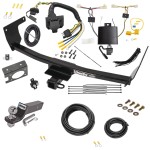 Trailer Hitch Tow Package w/ 7-Way RV Wiring For 19-23 Toyota RAV4 w/ 2" Drop Mount 2" Ball Class 3 2" Receiver All Models