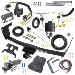 Trailer Hitch Tow Package Prodigy P3 Brake Control For 19-24 Toyota RAV4 w/ 7-Way RV Wiring 2" Drop Mount 2" Ball Class 3 2" Receiver Draw-Tite Tekonsha