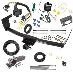 Trailer Hitch Tow Package w/ 7-Way RV Wiring For 21-25 Lexus NX250 NX350 21-24 NX350h NX450h+ w/ 2" Drop Mount 2" Ball Class 3 2" Receiver All Models  Trailer Hitch Tow Package w/ 7-Way RV Wiring For 21-25 Lexus NX250 NX350 21-24 NX350h NX450h+ w/ 2" Drop Mount 2" Ball Class 3 2" Receiver All Models
