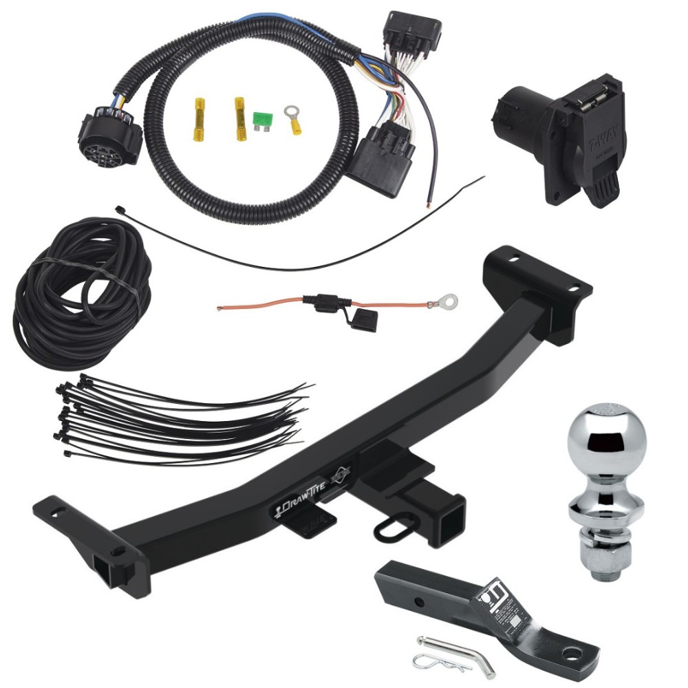 Trailer Tow Hitch For 2024 Ford Ranger w/ 7-Way Pin Blade RV 4-Flat Plug Harness Light w/ Bracket Class 4 Trailer Tow Hitch For 2024 Ford Ranger w/ 7-Way Pin Blade RV 4-Flat Plug Harness Light w/ Bracket Class 4