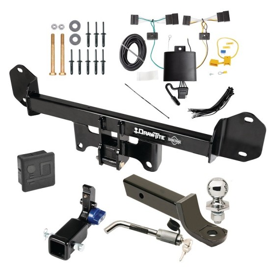Custom Fit Trailer Hitch Removable 2” Receiver Wiring Harness (Plug & Play) 2" Drop Ball-Mount w/ Locking Pin/Clip 2" Chrome Ball Rubber Hitch Plug Cover Installation Hardware Installation Instructions 76906 118823 7005111 7010 Draw-Tite Tr Trailer Tow Hitch For 18-21 BMW X3 Hidden Removable 2" Receiver Deluxe Package Wiring 2" Ball Mount and Lock