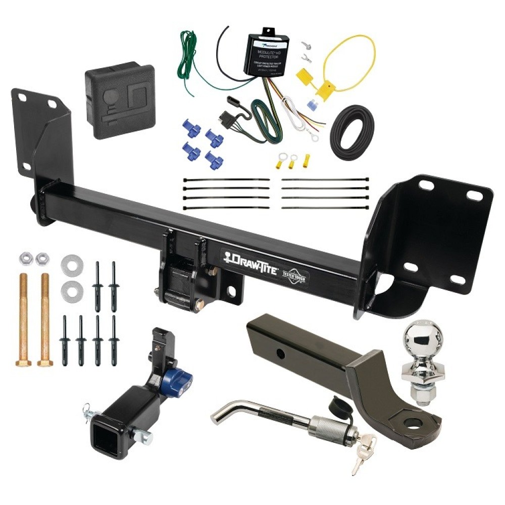 Custom Fit Trailer Hitch Removable 2” Receiver Wiring Harness (Requires Splicing) 2" Drop Ball-Mount w/ Locking Pin/Clip 2" Chrome Ball Rubber Hitch Plug Cover Installation Hardware Installation Instructions 76908 119148 7005111 7010 Draw-Tite Trailer Tow Hitch For 19-25 BMW X5 Except M Sport Package Hidden Removable 2" Receiver Deluxe Package Wiring 2" Ball Mount and Lock