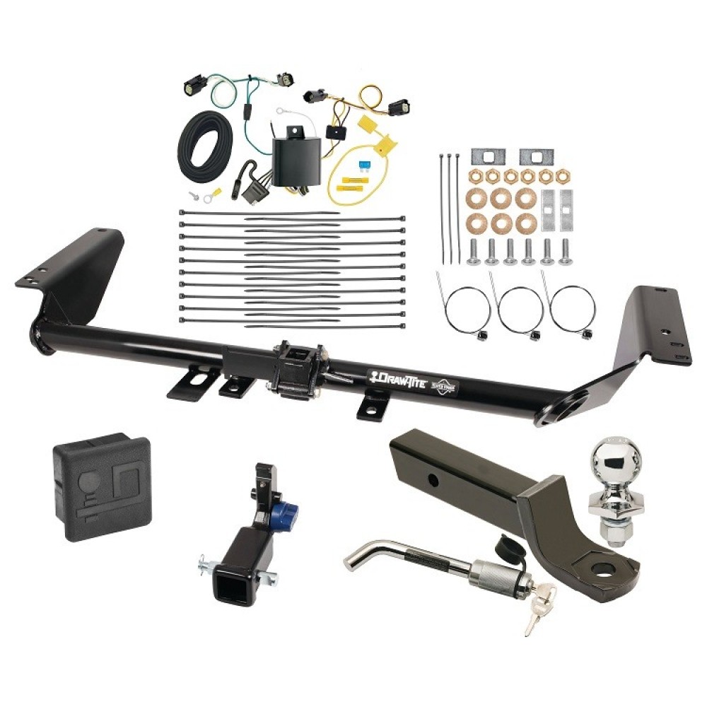 Custom Fit Trailer Hitch Removable 2” Receiver Wiring Harness (Plug & Play) 2" Drop Ball-Mount w/ Locking Pin/Clip 2" Chrome Ball Rubber Hitch Plug Cover Installation Hardware Installation Instructions 76916 118712 7005111 7010 Draw-Tite Tr Trailer Tow Hitch For 17-20 Chrysler Pacifica Hidden Removable 2" Receiver Deluxe Package Wiring 2" Ball Mount and Lock