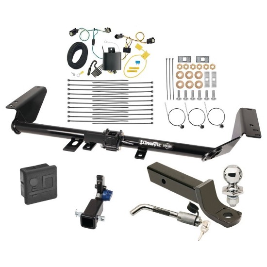 Custom Fit Trailer Hitch Removable 2” Receiver Wiring Harness (Plug & Play) 2" Drop Ball-Mount w/ Locking Pin/Clip 2" Chrome Ball Rubber Hitch Plug Cover Installation Hardware Installation Instructions 76916 118712 7005111 7010 Draw-Tite Tr Trailer Tow Hitch For 17-20 Chrysler Pacifica Hidden Removable 2" Receiver Deluxe Package Wiring 2" Ball Mount and Lock