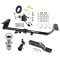 Trailer Tow Hitch For 17-20 Chrysler Pacifica 20-24 Voyager 22-23 Dodge Grand Caravan Hidden Removable 2" Receiver Complete Package w/ Wiring and 1-7/8" Ball