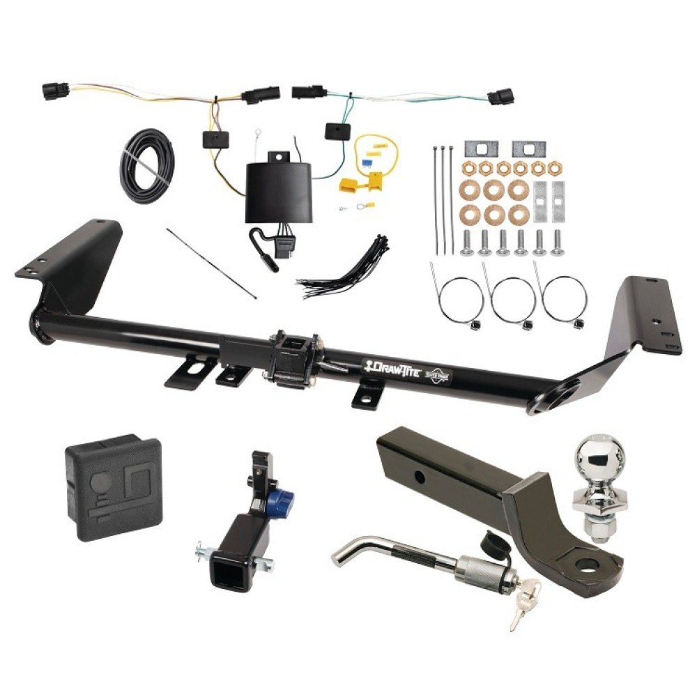 Custom Fit Trailer Hitch Removable 2” Receiver Wiring Harness (Plug & Play) 2" Drop Ball-Mount w/ Locking Pin/Clip 2" Chrome Ball Rubber Hitch Plug Cover Installation Hardware Installation Instructions 76916 118835 7005111 7010 Draw-Tite Tr Trailer Tow Hitch For 21-23 Chrysler Pacifica Hidden Removable 2" Receiver Deluxe Package Wiring 2" Ball Mount and Lock