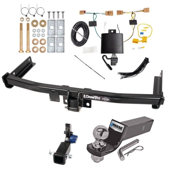 Custom Fit Trailer Hitch Removable 2” Receiver Wiring Harness (Plug & Play) 2" Drop Ball-Mount w/ Pin/Clip 2" Chrome Ball Installation Hardware Installation Instructions 76918 118811 21536 Draw-Tite Trailer Tow Hitch 18-23 Volkswagen Tiguan Trailer Tow Hitch For 18-23 Volkswagen Tiguan Hidden Removable 2" Receiver Complete Package w/ Wiring and 2" Ball
