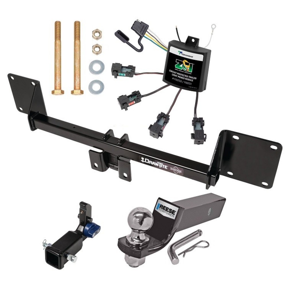Custom Fit Trailer Hitch Removable 2” Receiver Wiring Harness (No Splicing Required) 2" Drop Ball-Mount w/ Pin/Clip 2" Chrome Ball Installation Hardware Installation Instructions 76925 119250 21536 Draw-Tite Trailer Tow Hitch 21-22 Mercedes Ben Trailer Tow Hitch For 21-22 Mercedes Benz GLE350 Hidden Removable 2" Receiver Complete Package w/ Zero Contact Wiring Harness Kit and 2" Ball