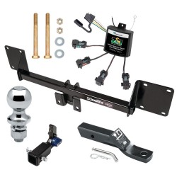 Trailer Tow Hitch For 21-22 Mercedes Benz GLE350 Hidden Removable 2" Receiver Complete Package w/ Zero Contact Wiring Harness Kit and 1-7/8" Ball